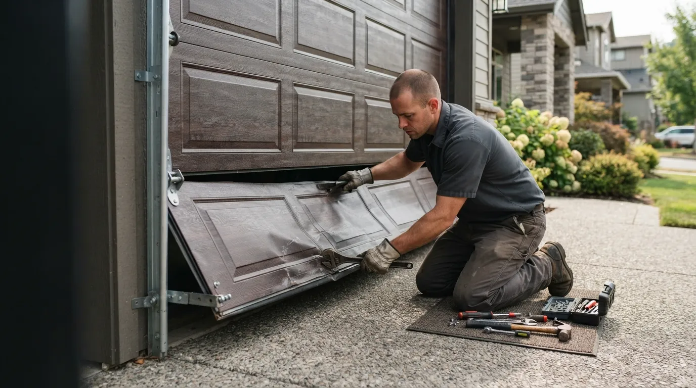 Panel Replacement for Wolf Trap's 1980s Garage Doors in Chantilly